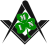 Irish Masonic Network Square Compass Shamrock Image